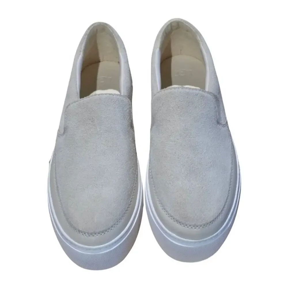 UGG Zilo Slip-On Sneaker Off White Suede And Smppth Leather Womens Size 10 New